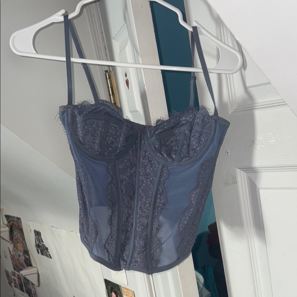 y2k Urban Outfitters out from under corset in Blue